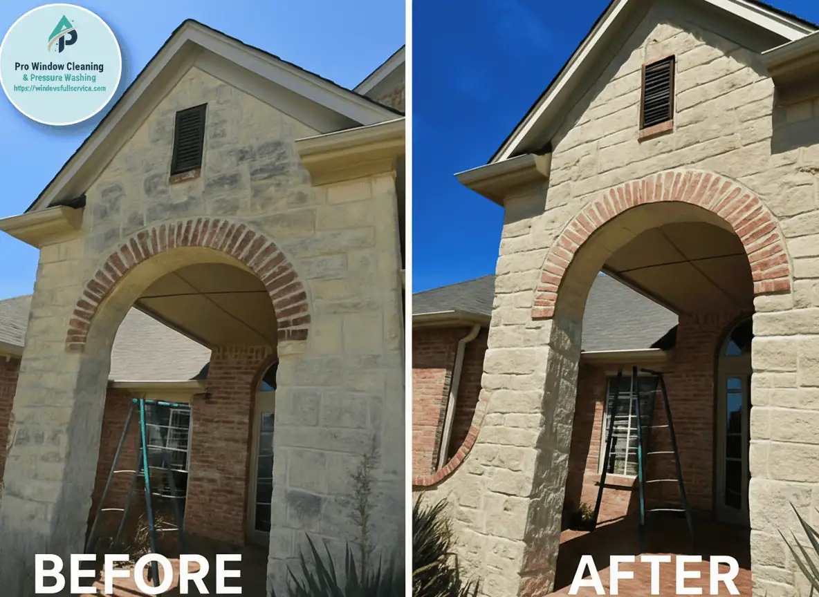 Remove years of stains in minutes with soft washing